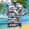 Swaying Palms Monochrome New England Patriots Hawaiian Shirt