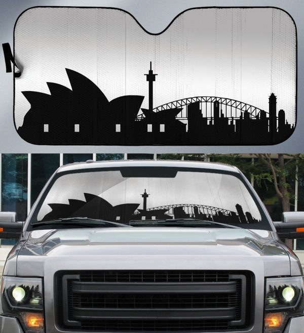 Sydney Skyline Car Sunshade Custom Car Accessories