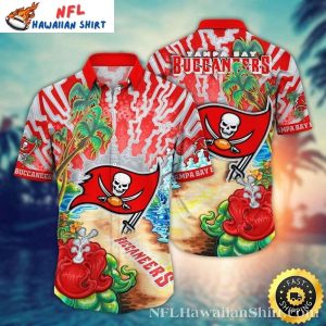 Tampa Bay Buccaneers Beachside Bliss NFL Tropical Hawaiian Shirt