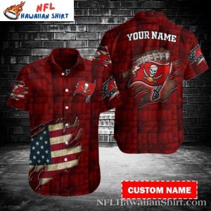 Tampa Bay Buccaneers Gridiron Glory Customizable Hawaiian Shirt