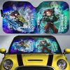 Tanjiro And Giyuu Car Sunshade Custom Characters Car Accessories