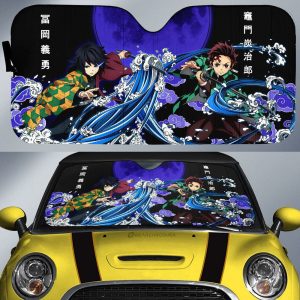 Tanjiro And Giyuu Car Sunshade Custom Demon Slayer Anime Car Accessories