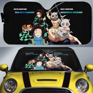 Tanjiro And Inosuke Car Sunshade Custom