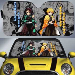 Tanjiro And Zenitsu Car Sunshade Custom Demon Slayer Anime Mix Mangas