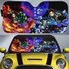 Tanjiro Car Sunshade Custom Sun And Water Breathing Skill Car Accessories