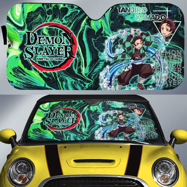 Tanjiro Kamado Car Sunshade Custom Demon Slayer Anime Car Accessories