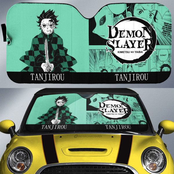 Tanjiro Kamado Car Sunshade Custom Demon Slayer Car Accessories Manga Style