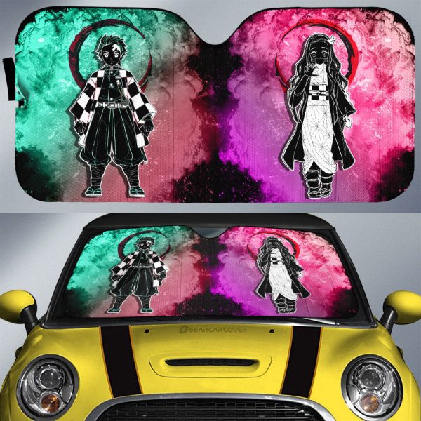 Tanjiro Nezuko Car Sunshade Custom Car Accessories