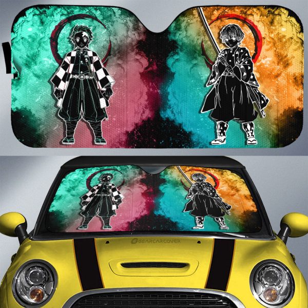 Tanjiro Zenitsu Car Sunshade Custom Car Accessories