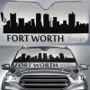 Texas Fort Worth Skyline Car Sunshade Custom Car Accessories