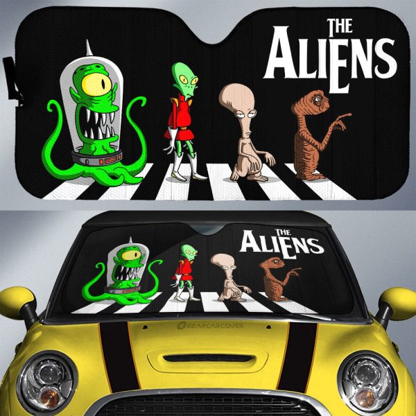 The Aliens Crosswalk Car Sunshade Custom Car Accessories