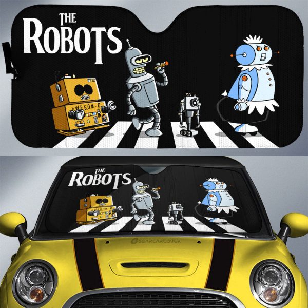 The Robots Crosswalk Car Sunshade Custom Car Accessories