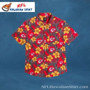 Tiki Floral Red Kansas City Chiefs Luau Hawaiian Shirt