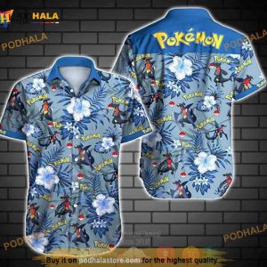 Timus Pokemon Garchomp Funny 3D Hawaiian Shirt