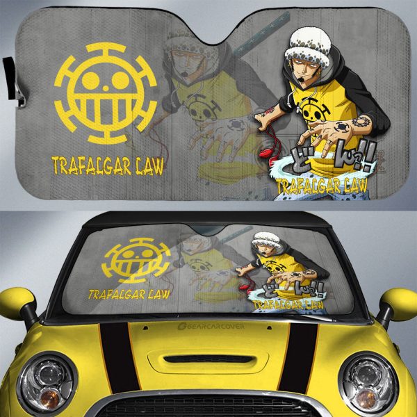 Trafalgar Law Car Sunshade Custom One Piece Anime Car Accessories