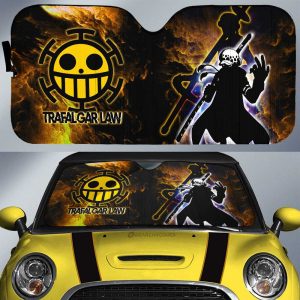 Trafalgar Law Car Sunshade Custom One Piece Anime Silhouette Style