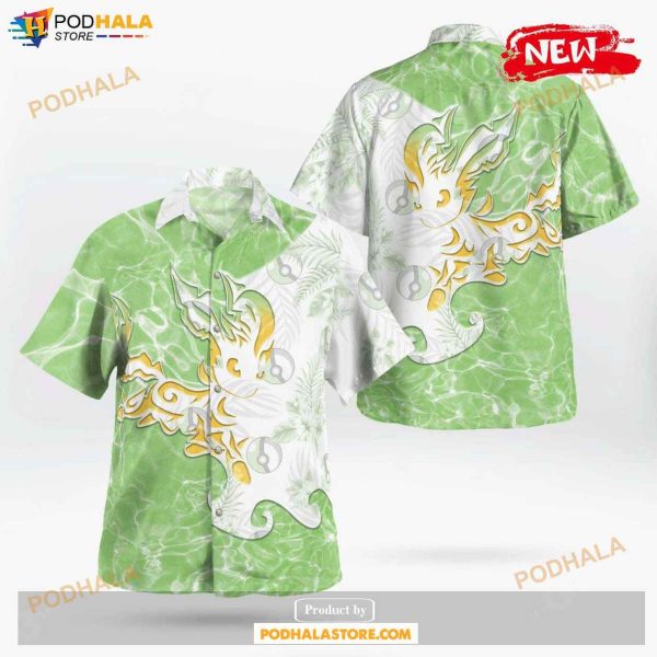 Trial Eevee Leafeon Design Hawaiian Shirt