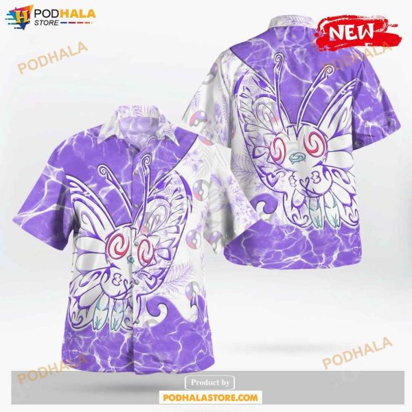 Tribal Butterfree Pkm Design Hawaiian Shirt