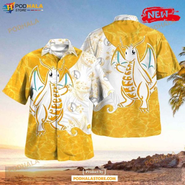 Tribal Dragonite Design Hawaiian Shirt