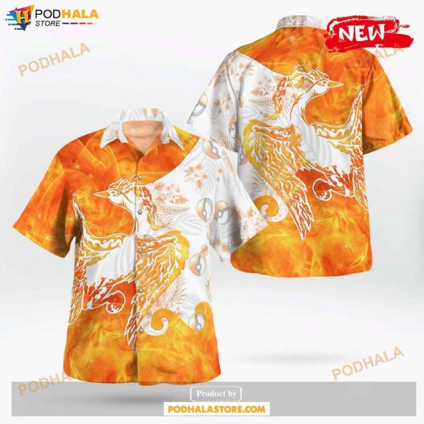 Tribal Moltres Design Hawaiian Shirt