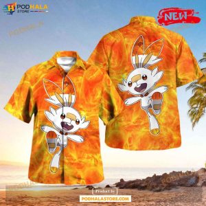 Tribal Scorbunny Design Hawaiian Shirt