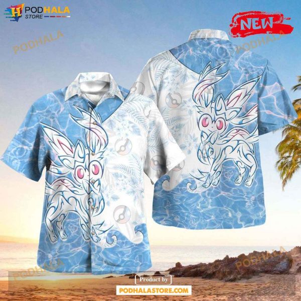 Tribal Shiny Sylveon Ver 2 Design Hawaiian Shirt