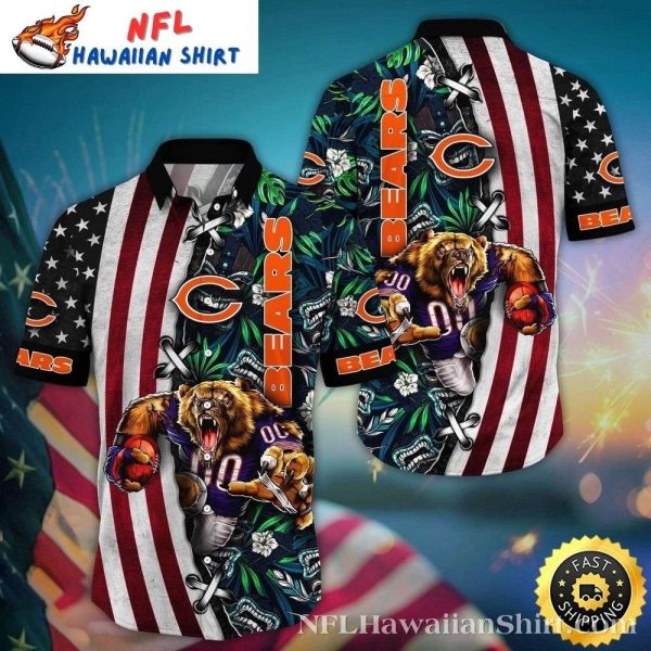 Tropical Bear Roar – Chicago Bears Hawaiian Celebration Shirt