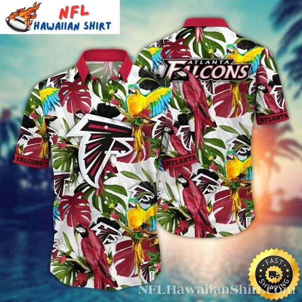 Tropical Birds Of Prey – Atlanta Falcons Exotic Parrot Hawaiian Shirt