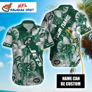 Tropical Blooms NY Jets Hawaiian Shirt With Tropical Fruit Pattern