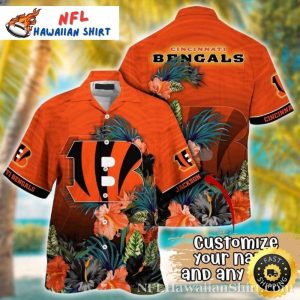 Tropical Cincinnati Bengals Lush Foliage Hawaiian Shirt