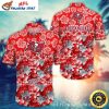 Tropical Flair Tampa Bay Buccaneers Hawaiian Shirt – Vivid Red Hibiscus