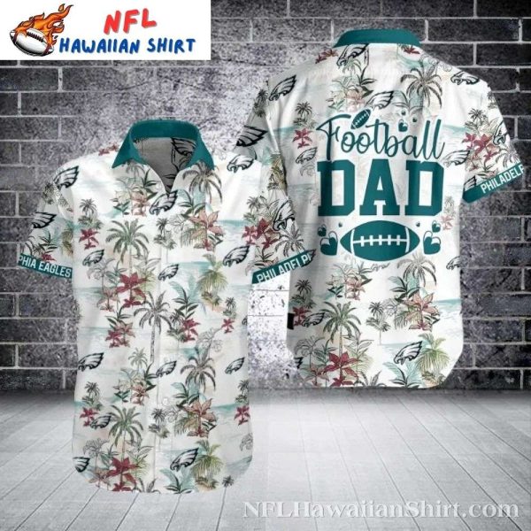 Tropical Football Dad Philadelphia Eagles Hawaiian Shirt – Lush Foliage Edition