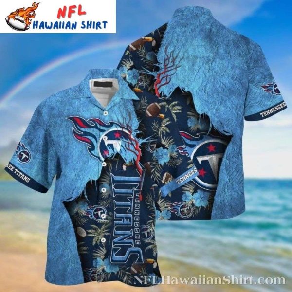 Tropical Palm Tree Paradise Tennessee Titans Hawaiian Shirt