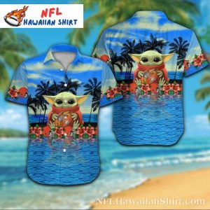 Tropical Paradise Cleveland Browns Baby Yoda Hawaiian Shirt