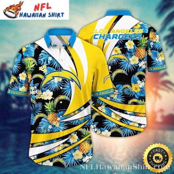 Tropical Pineapple Los Angeles Chargers Hawaiian Shirt