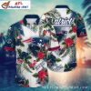 Tropical Script New England Patriots Aloha Shirt