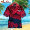 Tropical Sunset Stripes New England Patriots Red Hawaiian Shirt