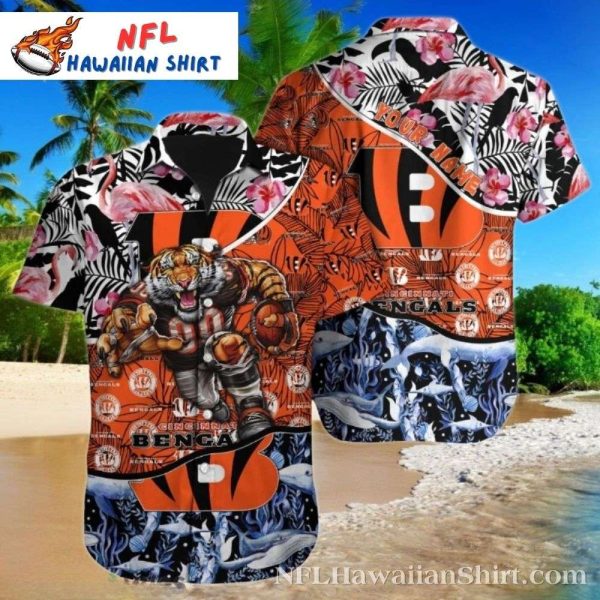 Tropical Tiger Rush Bengals Aloha Shirt – Orange Jungle Game Day