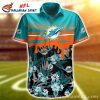 Tropical Touchdown Miami Dolphins Hawaiian Shirt – Men’s Floral Field Gear