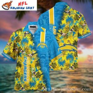 Tropical Touchdown – Los Angeles Chargers Vibrant Floral Hawaiian Shirt