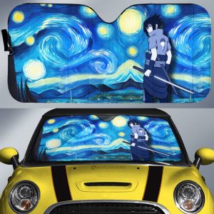 Uchiha Sasuke Car Sunshade Custom Starry Night Styles