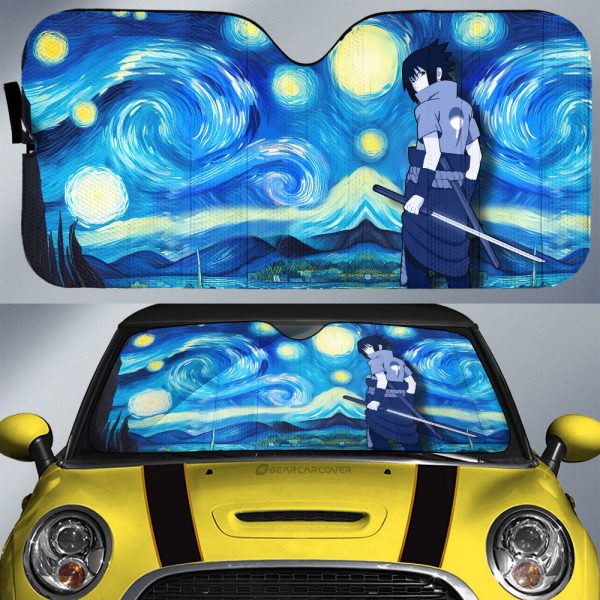 Uchiha Sasuke Car Sunshade Custom Starry Night Styles