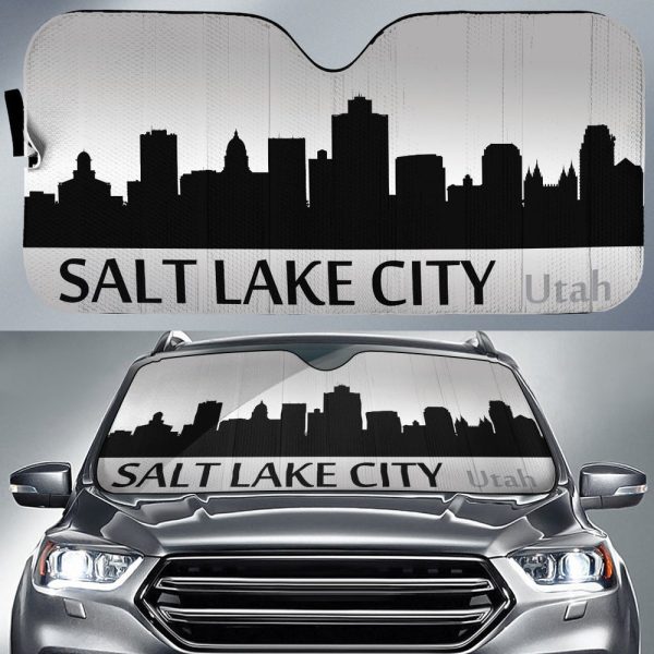 Utah Salt Lake Skyline Car Sunshade Custom Car Accessories