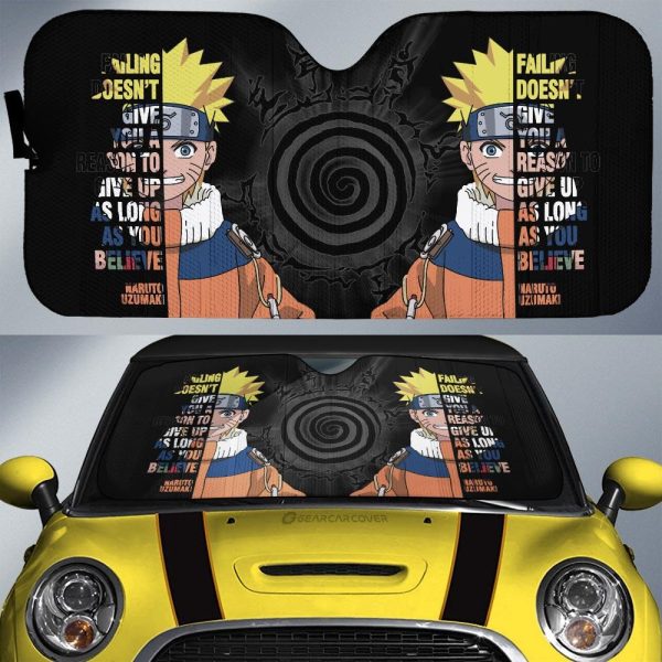 Uzumaki Quotes Car Sunshade Custom Car Accessoriess