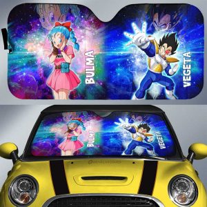 Vegeta And Bulma Car Sunshade Custom Car Accessories