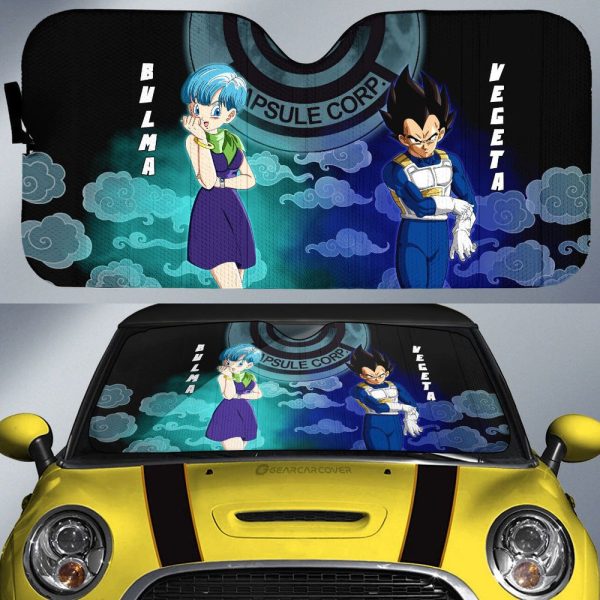 Vegeta And Bulma Car Sunshade Custom Car Accessories