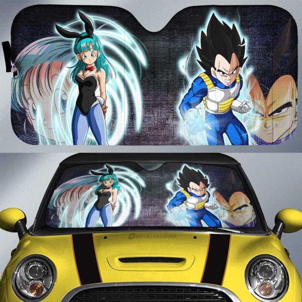 Vegeta And Bulma Car Sunshade Custom Car Interior Accessories