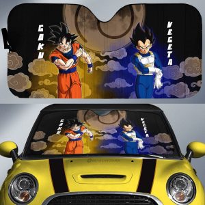 Vegeta And Goku Car Sunshade Custom Car Accessories