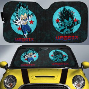 Vegeta Blue Car Sunshade Custom Dragon Ball Anime Car Interior Accessories