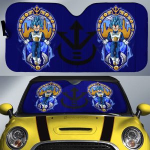 Vegeta Blue Car Sunshade Custom Dragon Ball Car Interior Accessories